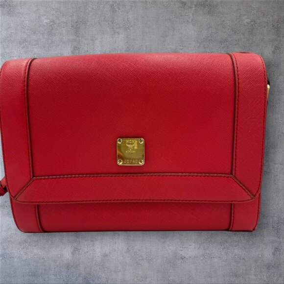 MCM  Red Leather Crossbody bag - Picture 4 of 8